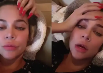 Khloe Kardashian with covid