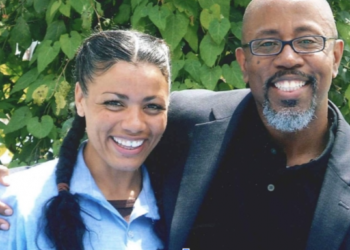 A woman who spent 23 years in prison for a murder on her life today outside a cell