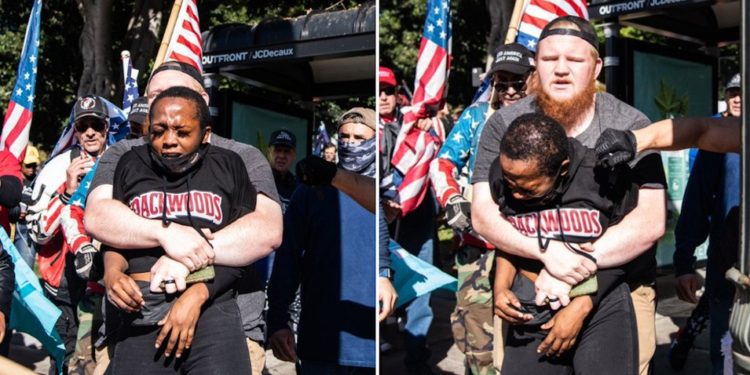 Black Woman ‘Heartbroken’ After Vicious Attack by Racist MAGA Mob in Downtown Los Angeles