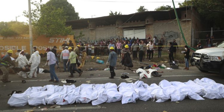 The migrants inside the cargo trailer were flipped, tossed, and crushed into a pile that mingled the living and the dead