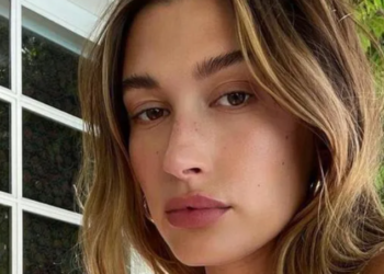Hailey Bieber close up