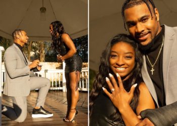 Congrats to the happy couple! Simone Biles and Johnathan Owens from St. Louis played football at CBC. He’s now on the Texans.