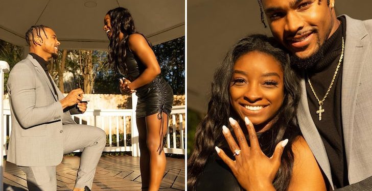 Congrats to the happy couple! Simone Biles and Johnathan Owens from St ...