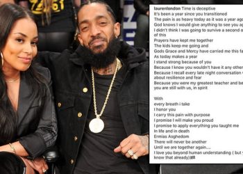Lauren London Remembers Nipsey Hussle with Moving Tribute on Anniversary of Rapper’s Death: ‘Loving You’