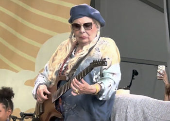 Joni Mitchell Performs at Newport Folk Festival