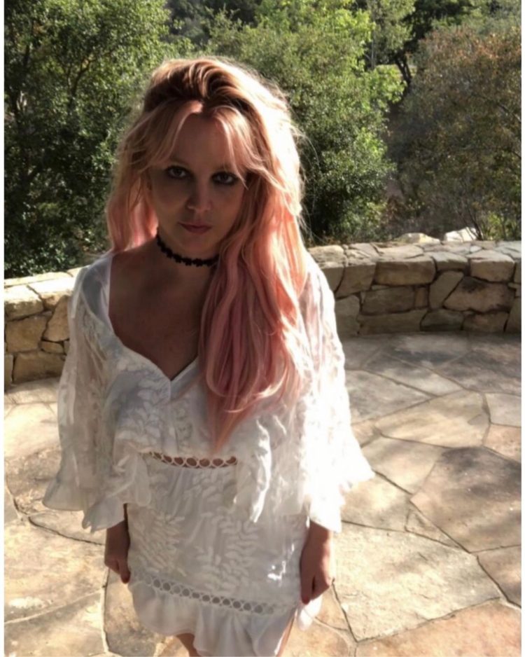 Britney Spears Enjoys The Ocean In A Thigh Skimming Sundress