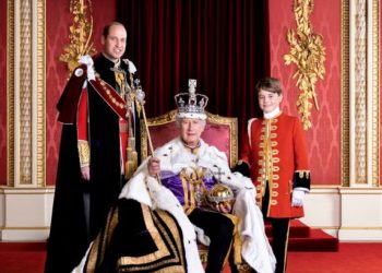 New Portrait: King Charles III Poses with Prince William and Prince George