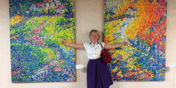 Semadar, Creator of the Neo-Pointillism Technique, Exhibits at the LA Art Show