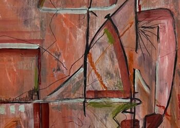 Mixed Media, Abstract Painting, Contemporary Art “Playing on a Sunday” by Florida Artist Mary Ann Ziegler