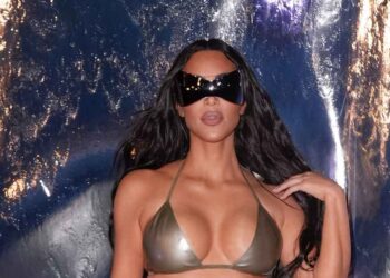 Kim Kardashian Shows Toned Body in Skims Bikini Snap